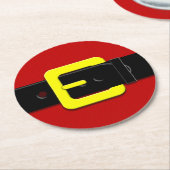 Santa Claus Belt Runder Pappuntersetzer (Angewinkelt)