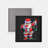 Santa Claus Black Christmas Afro African American Magnet (Vorderseite/Rückseite)