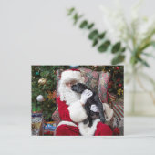 Santa Claus Black Labrador Weihnachten Niedlicher  (Stehend Vorderseite)