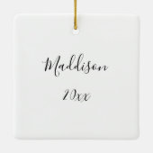 Santa Claus Black Labrador Weihnachten Niedlicher Keramikornament (Rückseite)