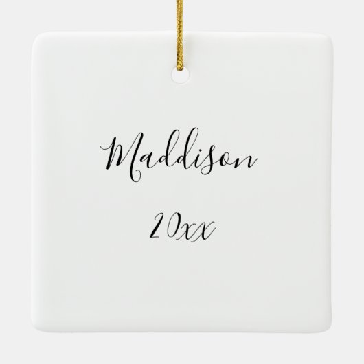 Santa Claus Black Labrador Weihnachten Niedlicher Keramikornament (Rückseite)