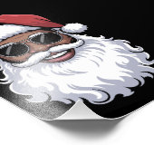 Santa Claus Black Xmas Santa Afro African American Fotodruck (Ecke)