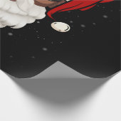 Santa Claus Black Xmas Santa Afro African American Geschenkpapier (Ecke)