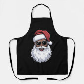 Santa Claus Black Xmas Santa Afro African American Schürze (Vorderseite)