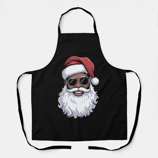 Santa Claus Black Xmas Santa Afro African American Schürze (Vorderseite)