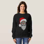 Santa Claus Black Xmas Santa Afro African American Sweatshirt (Vorne ganz)