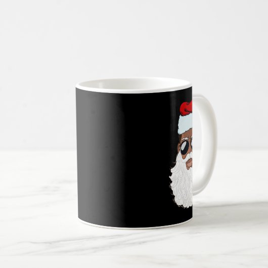 Santa Claus Black Xmas Santa Afro American Kaffeetasse (VorderseiteRechts)