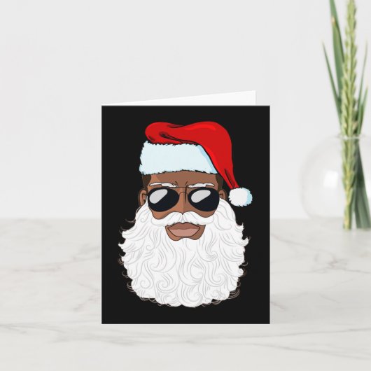 Santa Claus Black Xmas Santa Afro American Karte (Vorderseite)
