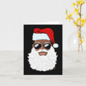 Santa Claus Black Xmas Santa Afro American Karte (Gelbe Blume)