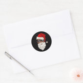 Santa Claus Black Xmas Santa Afro American Runder Aufkleber (Umschlag)
