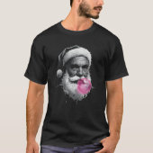 Santa Claus blasen rosa Blase Gum Blase Funny C T-Shirt (Vorderseite)