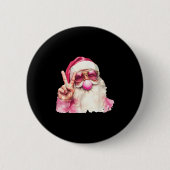 Santa Claus Blowing Bubble Gum Nk Sungles Christma Button (Vorderseite)