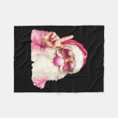 Santa Claus Blowing Bubble Gum Nk Sungles Christma Fleecedecke (Vorderseite (Horizontal))