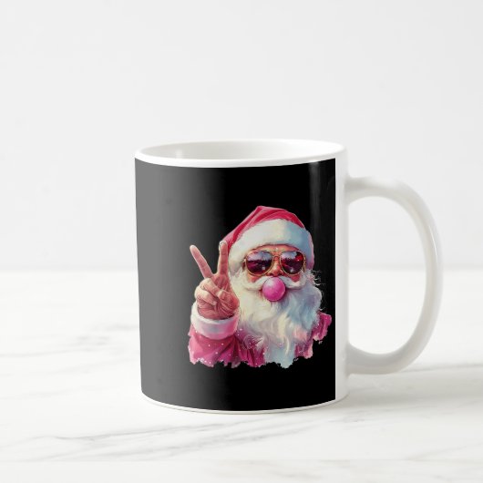 Santa Claus Blowing Bubble Gum Nk Sungles Christma Kaffeetasse (Rechts)