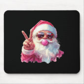 Santa Claus Blowing Bubble Gum Nk Sungles Christma Mousepad (Vorne)