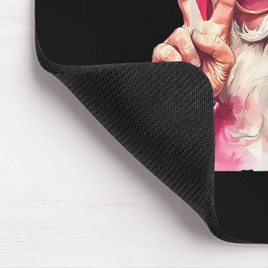 Santa Claus Blowing Bubble Gum Nk Sungles Christma Mousepad (Ecke)