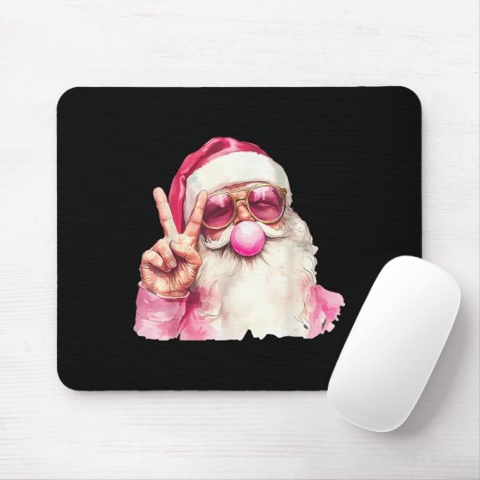 Santa Claus Blowing Bubble Gum Nk Sungles Christma Mousepad (Mit Mouse)