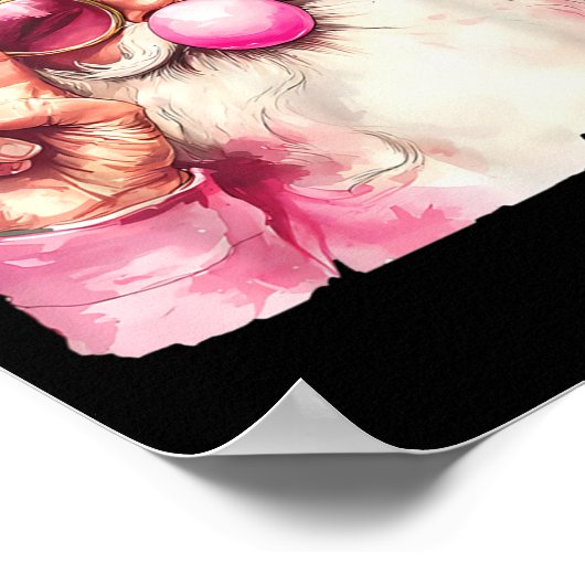 Santa Claus Blowing Bubble Gum Nk Sungles Christma Poster (Ecke)