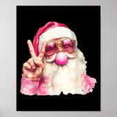 Santa Claus Blowing Bubble Gum Nk Sungles Christma Poster (Vorne)