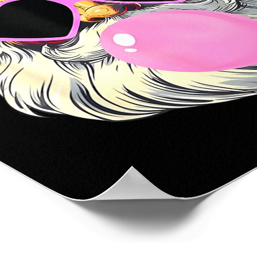 Santa Claus Blowing Bubble Gum Nk Sungles Christma Poster (Ecke)