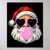 Santa Claus Blowing Bubble Gum Nk Sungles Christma Poster (Vorne)