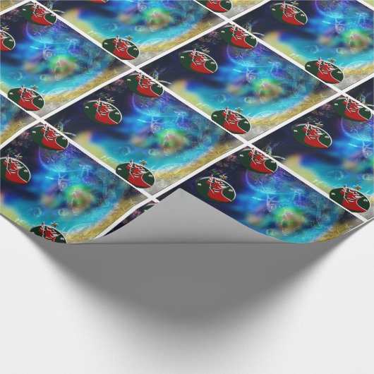Santa Claus Boot Geschenkpapier (Ecke)