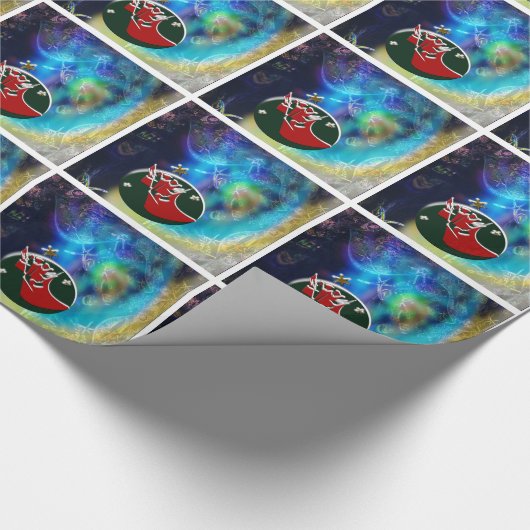 Santa Claus Boot Geschenkpapier (Ecke)