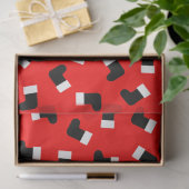 Santa Claus Boots Weihnachtsfeiertag Muster Red Seidenpapier (Geschenk)