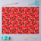 Santa Claus Boots Weihnachtsfeiertag Muster Red Seidenpapier (Basteln)