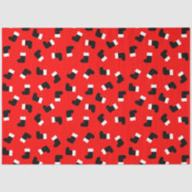 Santa Claus Boots Weihnachtsfeiertag Muster Red