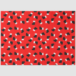 Santa Claus Boots Weihnachtsfeiertag Muster Red Seidenpapier