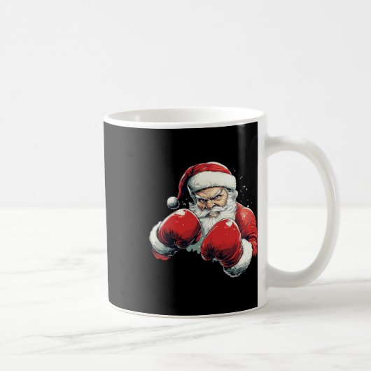 Santa Claus Boxing - Weihnachtsmann mit Boxhandsch Kaffeetasse (Rechts)