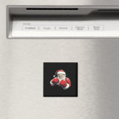 Santa Claus Boxing - Weihnachtsmann mit Boxhandsch Magnet (In Situ (Geschirrspüler))