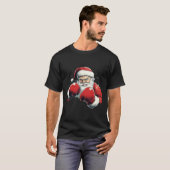 Santa Claus Boxing - Weihnachtsmann mit Boxhandsch T-Shirt (Vorne ganz)
