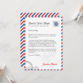 Santa Claus Brief vom Nordpol Personalisiert Karte (Vorderseite/Rückseite Beispiel)