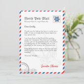 Santa Claus Brief vom Nordpol Personalisiert Karte (Stehend Vorderseite)