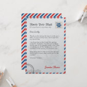 Santa Claus Brief vom Nordpol Personalisiert Karte (Vorderseite/Rückseite Beispiel)