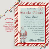 Santa Claus Brief vom Vintagen Printable vom Weihn