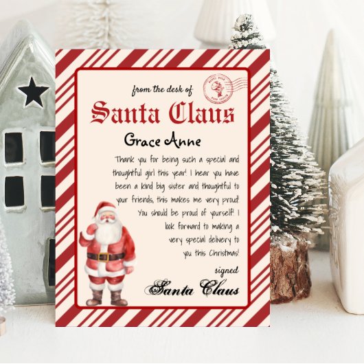 Santa Claus Brief vom Vintagen Printable vom Weihn