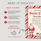 Santa Claus Brief vom Vintagen Printable vom Weihn