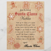 Santa Claus Brief vom Vintagen Printable vom Weihn (Vorderseite)