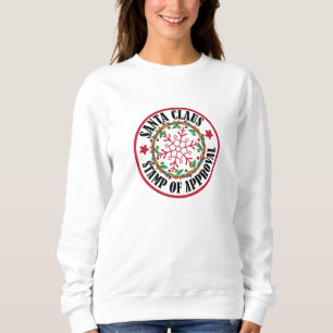 Santa Claus Briefmarke der Genehmigung Zoll Weihna Sweatshirt