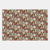 Santa Claus bringing gifts and presents Geschenkpapier Set (Vorderseite 2)