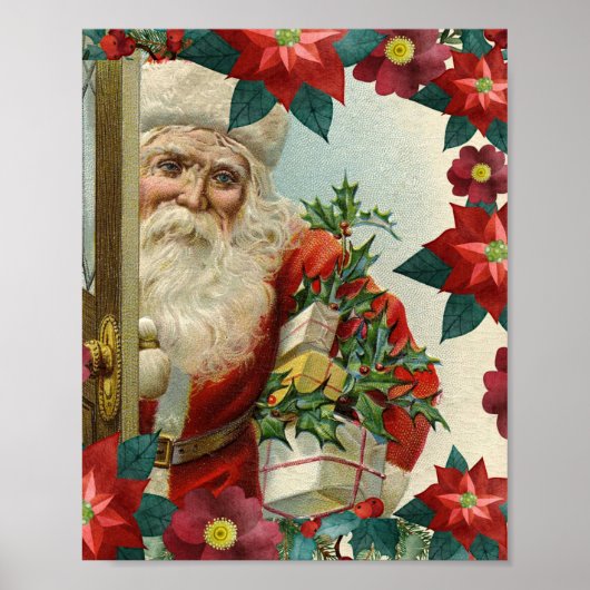 Santa Claus bringing gifts and presents Poster (Vorne)