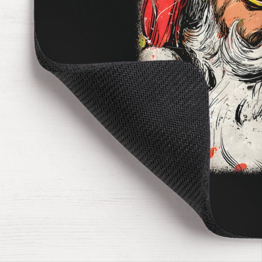 Santa Claus Bubble Gum Merry Xmas Painting Men Wom Mousepad (Ecke)