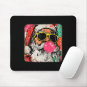 Santa Claus Bubble Gum Merry Xmas Painting Men Wom Mousepad (Mit Mouse)