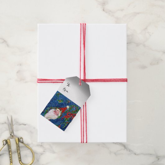 SANTA CLAUS BUGLER , CHRISTMAS NIGHT GESCHENKANHÄNGER (Mit Garn)