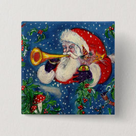 SANTA CLAUS BUGLER Musikalische Weihnachtsnacht Button