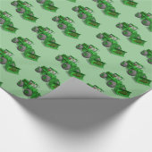 Santa Claus Bulldozer Operator Geschenkpapier (Ecke)
