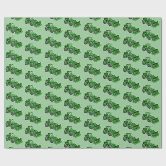 Santa Claus Bulldozer Operator Geschenkpapier (Flach)